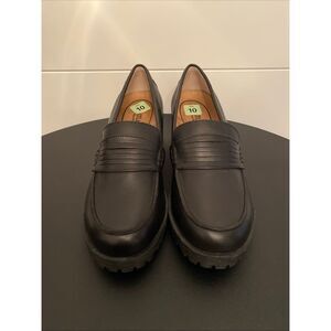 Eastland Newbury Womens Black Leather Slip-On Heeled Loafers Size 10M NEW Y2K